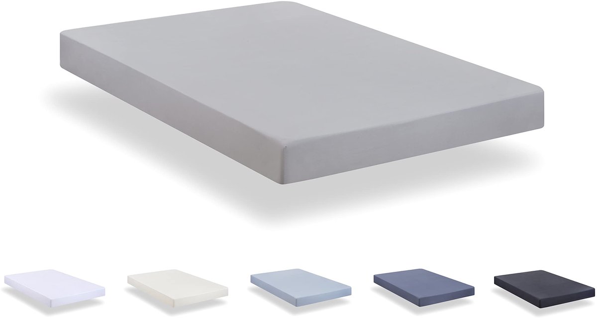 My Ninki ® Extra Zacht Spannlaken van Geborstelde Microvezel voor Comfortabel Slapen, 105 x 190/200 cm, Lichtgrijs