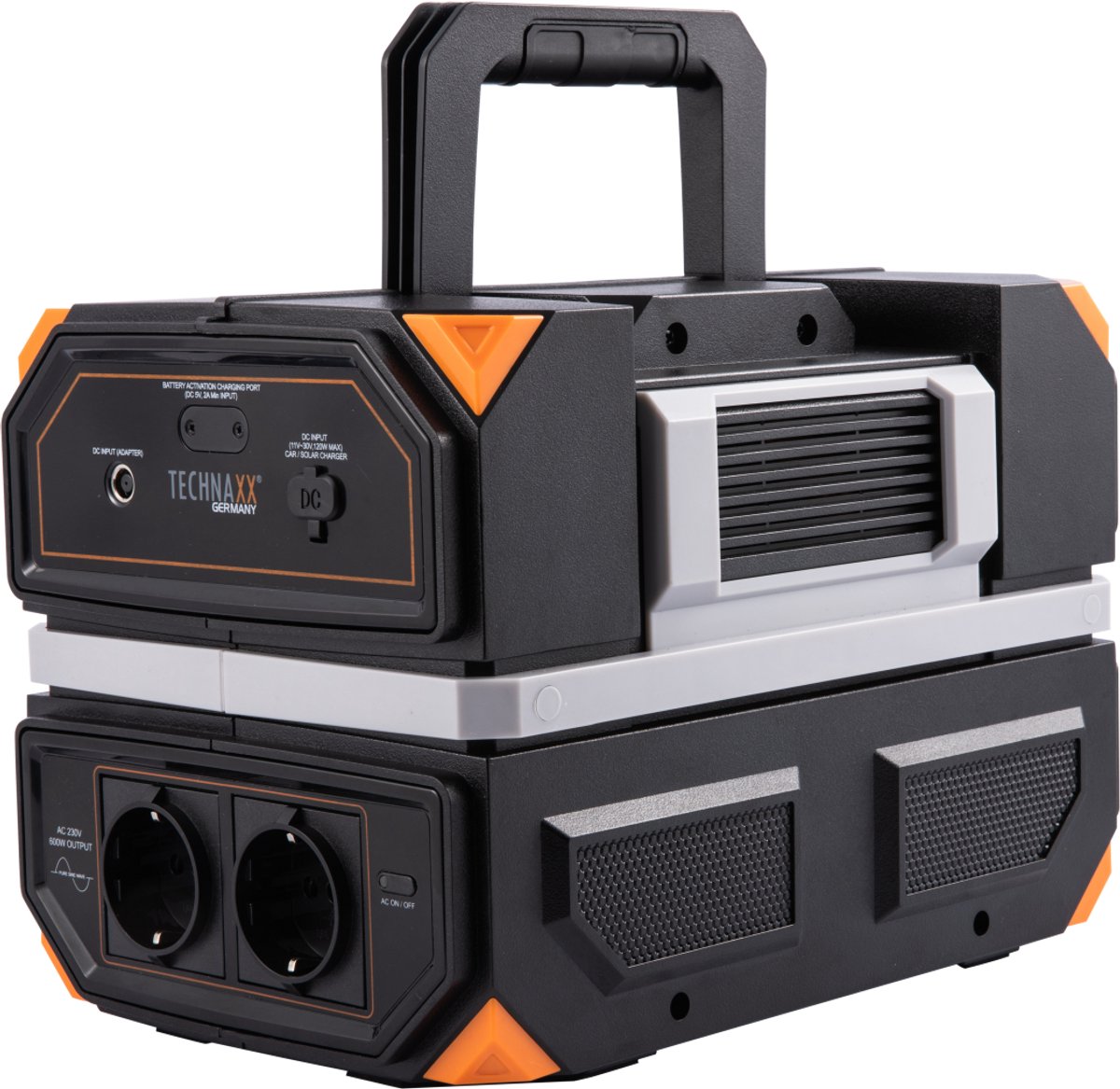 Technaxx TX-202 Draagbare Powerstation - Zonne Generator - 6x USB - 600W - 230V Stopcontact - AC/DC/USB/USB-C