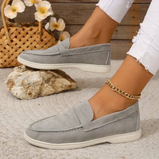 Bovista Loafers Dames - Met Hak - Damesschoenen - Instappers - Grijs - Maat 40.5