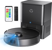 Avalue 3 in 1 Robotstofzuiger met Dweilfunctie - Automatisch Leegstation- Met Afstandsbediening en App - Zwart