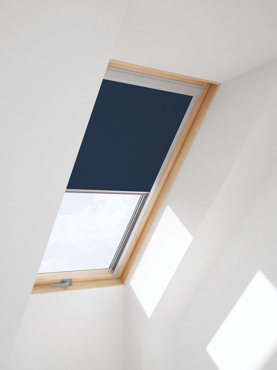 Contrio verduisterende rolgordijn voor Velux ® dakraam - GGL - MK10 Blauw (78x160)