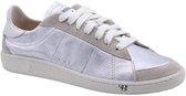 Silver Leather LowTop Sneakers Wo