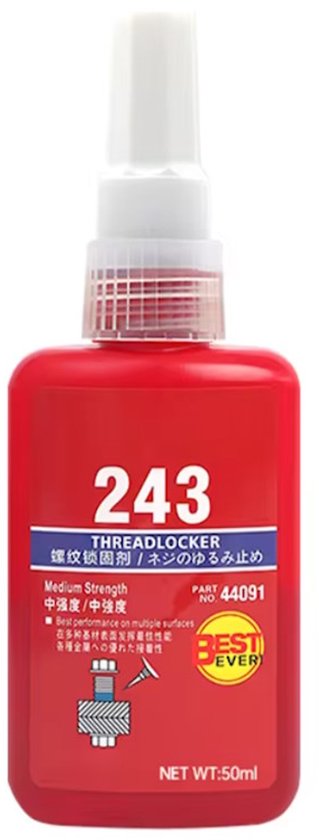 Foto: 50 ml schroefdraadborging schroefdraad borging vloeibaar borgmiddel anaerobe lijm schroefdraadmiddel vergelijkbaar met loctite 243 lijmen van bouten schroeven moeren tapbouten etc 