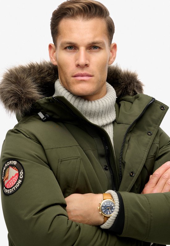 Superdry - Everest parka met imitatiebont - Heren - Gewatteerde jassen