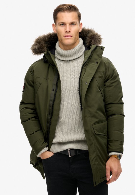 Superdry - Everest parka met imitatiebont - Heren - Gewatteerde jassen