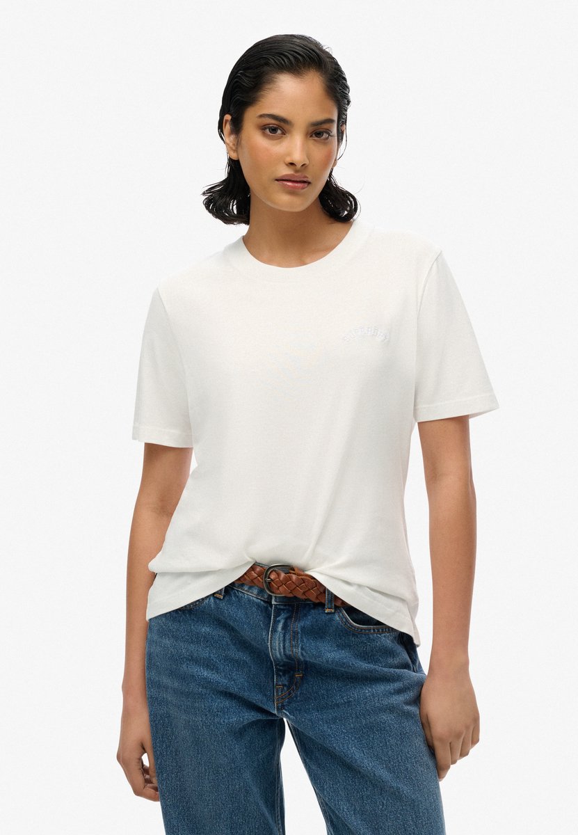 Superdry Essential T-shirt met geborduurd logo Dames T-shirts Optic