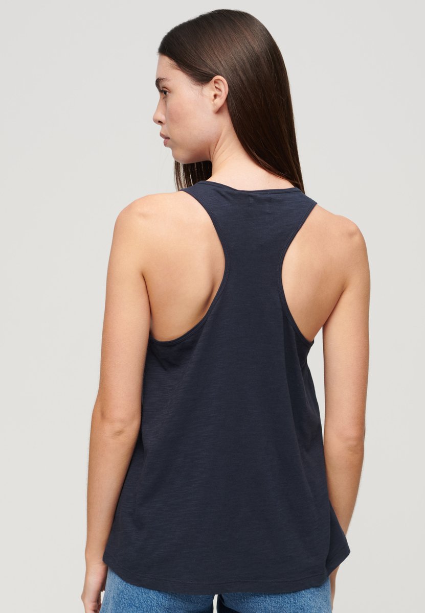 Superdry Jersey hemdje met kant Dames Tops Marineblauw