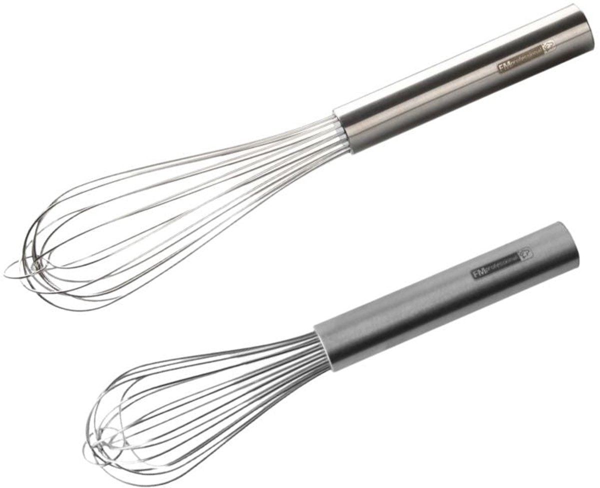Set van 2 keuken- of banketbakkerskloppers van roestvrij staal 25 cm en 30 cm FM Professional Pâtisserie