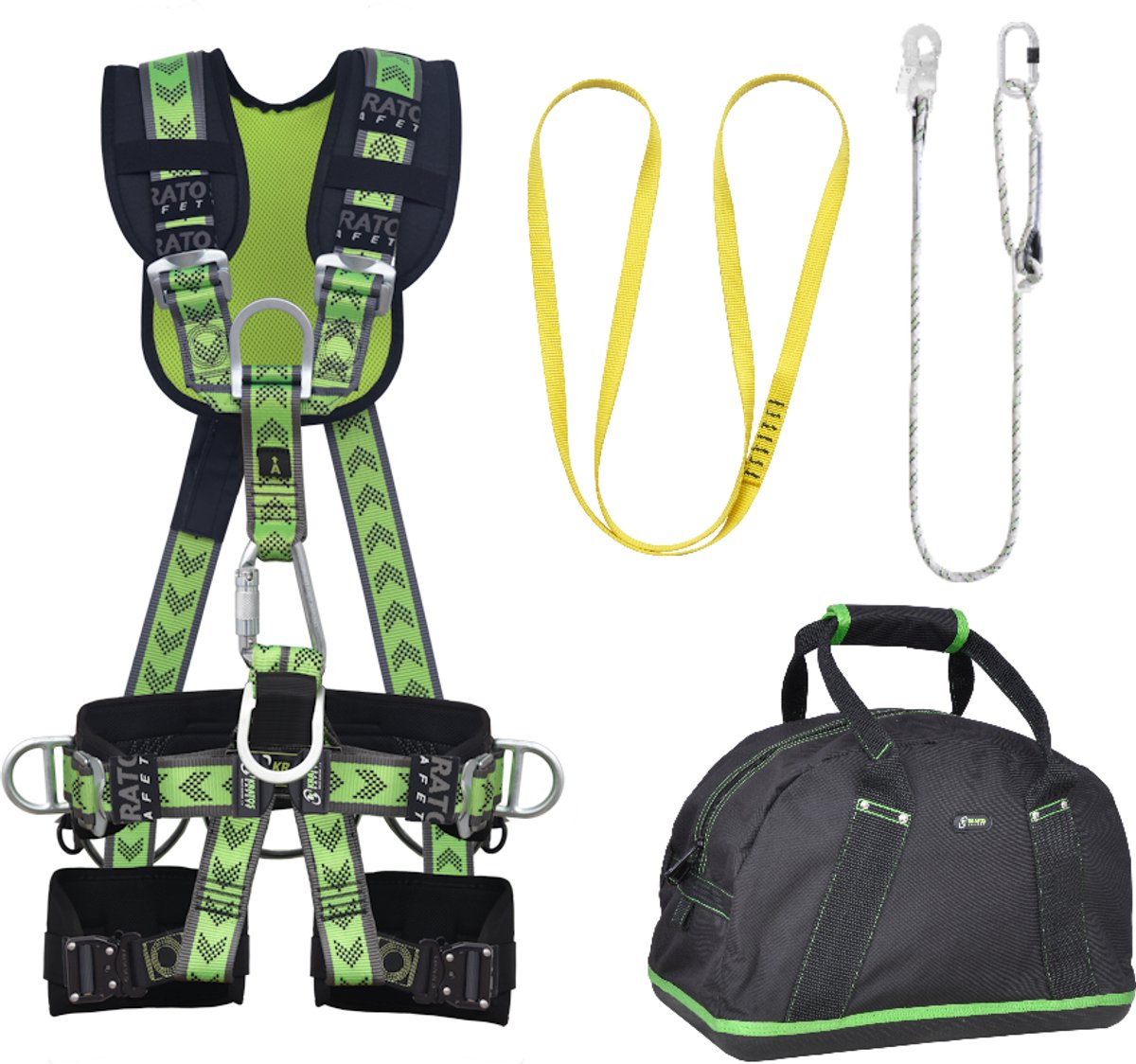 Kratos complete set valbeveiliging comfort-plus - Werkpositielijn 2m - Ankerstrop - Maat L-XXL