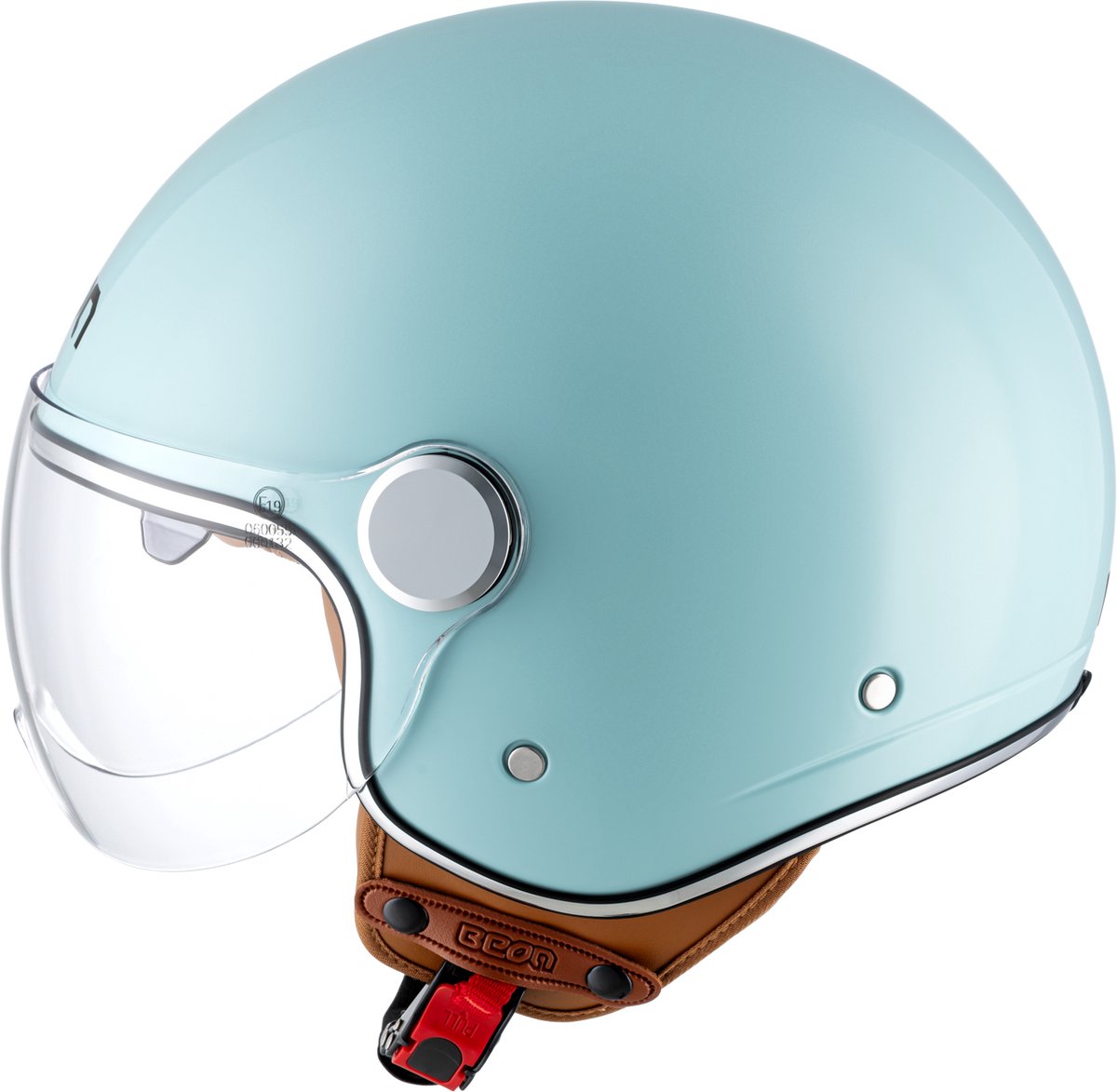 BEON B120 Scooterhelm - M - Jethelm met Zonnevizier - Motorhelm - Geschikt voor Vespa, Scooter, Brommer, Motor en Snorfiets - Mint Groen – foto 5