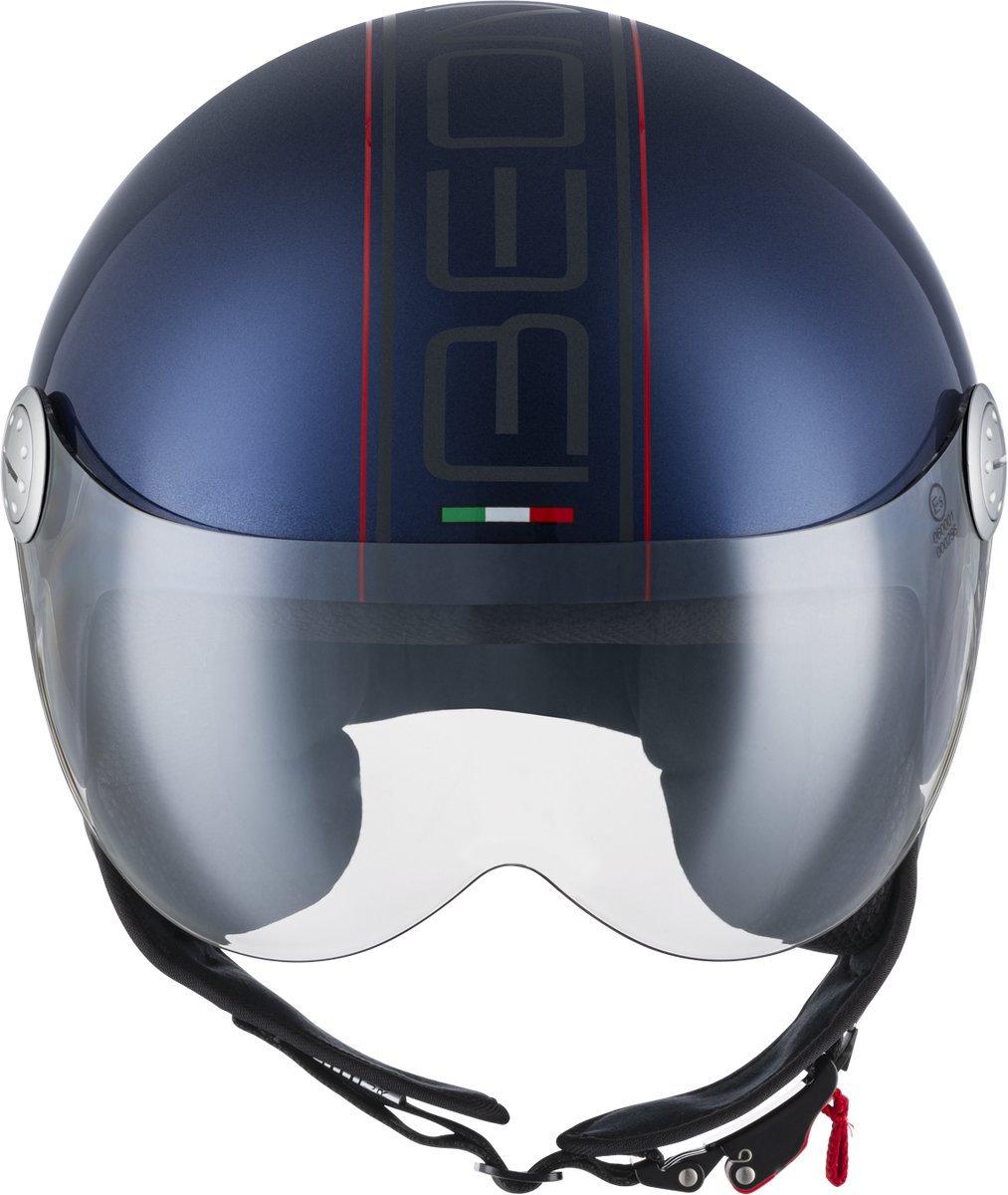 BEON Design Scooterhelm - Metallic Blauw - L - Jethelm met Vizier - Motorhelm - Geschikt voor Vespa, Scooter, Brommer, Motor en Snorfiets – foto 5