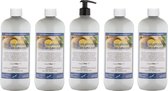 Bodylotion Fresh Ginger 1 Liter - met gratis pomp - set van 5 stuks - Voordeelverpakking
