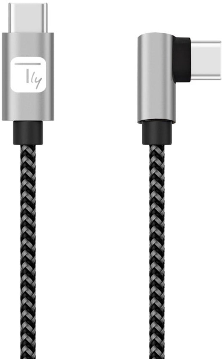 Techly ICOC MU2CC9-020-AL USB-kabel USB 2.0 2 m USB C Grijs, Zwart