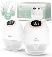 Bol.com Babily - BS30 Handsfree elektrische Borstkolf - Draadloze kolf dubbel - Incl. 30 moedermelk bewaarzakjes 4 borstschildma... aanbieding
