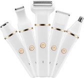 Bol.com O’dor 5-in-1 Trimmer en Ladyshave – Scheerapparaat Vrouw voor Lichaam en Bikini - IPX7 Waterdicht - Neushaartrimmer - US... aanbieding