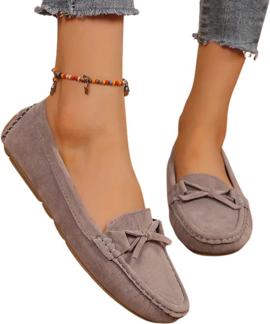 Bovista Loafers Dames - Met Hak - Damesschoenen - Instappers - Grijs - Maat 37.5