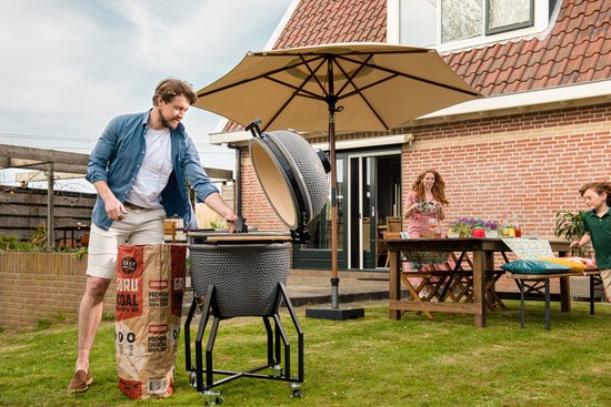 Grill Guru Kamado Barbecue Original Large ø47cm / ø18,5inch - Compleet - Grijs