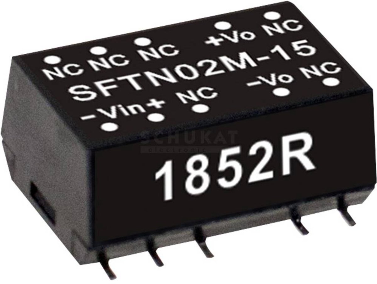 MW Mean Well SFTN02M-12 DC/DC-convertermodule 167 mA 2 W Aantal uitgangen: 1 x Inhoud 1 stuk(s)
