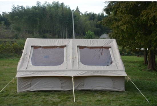 Tent, Grote Opblaastenten Huis, Beige van Outsunny — afbeelding 2