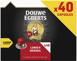 Douwe Egberts Lungo Original Koffiecups - Intensiteit 6/12 - 40 capsules