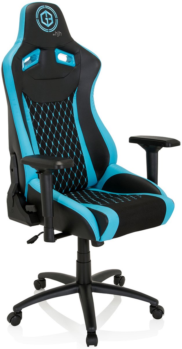 Game bureaustoel GAMEBREAKER SX 04 stof / kunstleder zwart / turkoois hjh OFFICE