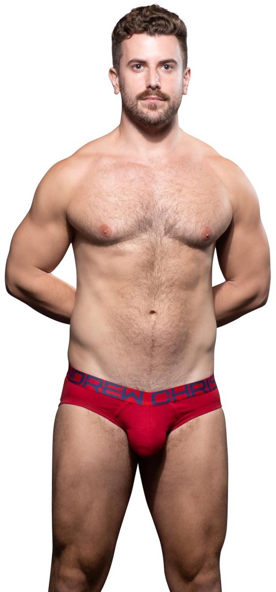 Goedkoopste Andrew Christian BULGE C-RING BRIEF Red - MAAT S - Erotisch Heren Ondergoed - Slip voor Man - Sexy mannen Slip