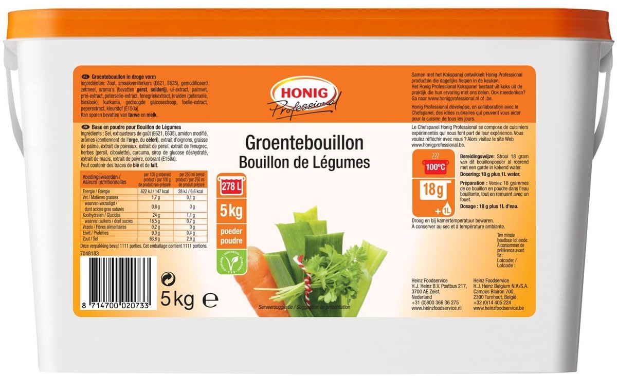 Honig Professional Groentebouillon Emmer 5 Kg
