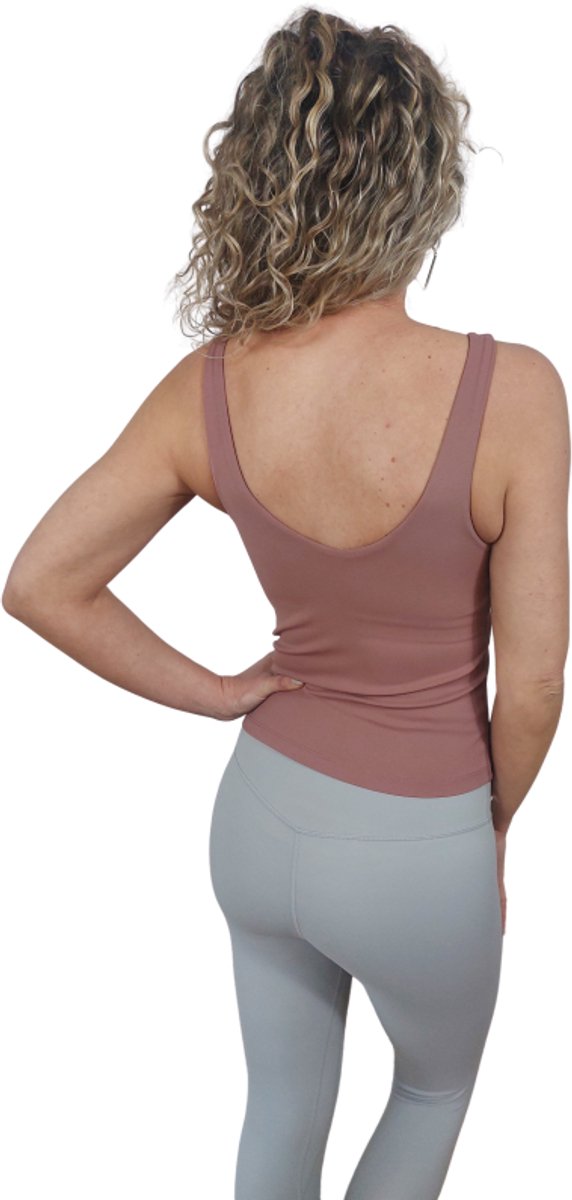 Sporttop - sport tshirt dames - sportbh- sporttop dames Rose - Large - L — afbeelding 3