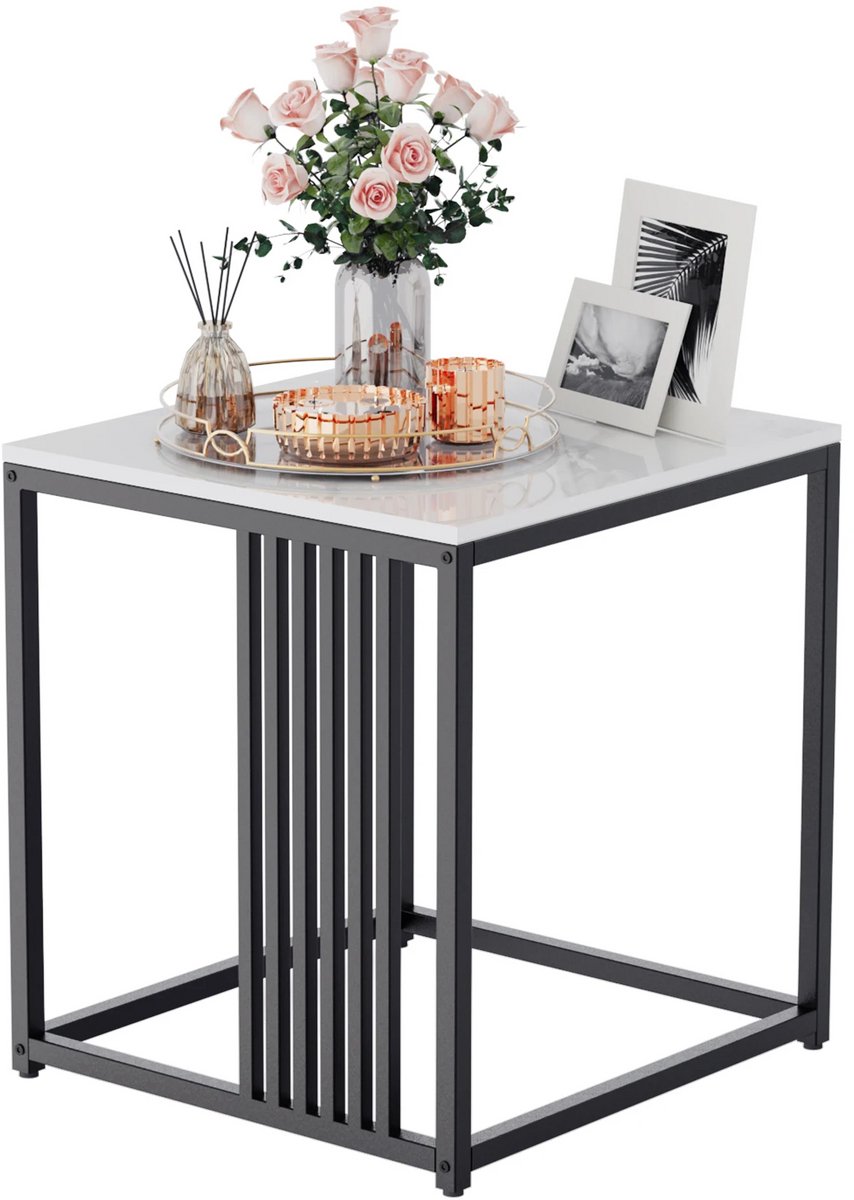 Betaalbare Goederen® koffie meubel - zwart - bijzettafel - bijzettafels - bijzettafeltjes woonkamer - bijzet tafel - salon tafel