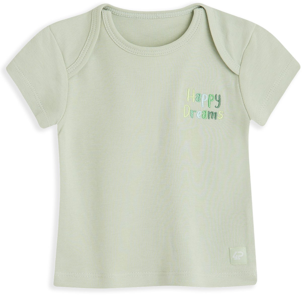 4PRESIDENT Newborn T-shirt - Sea Foam - Maat 62 - Baby T-shirts - Newborn kleding