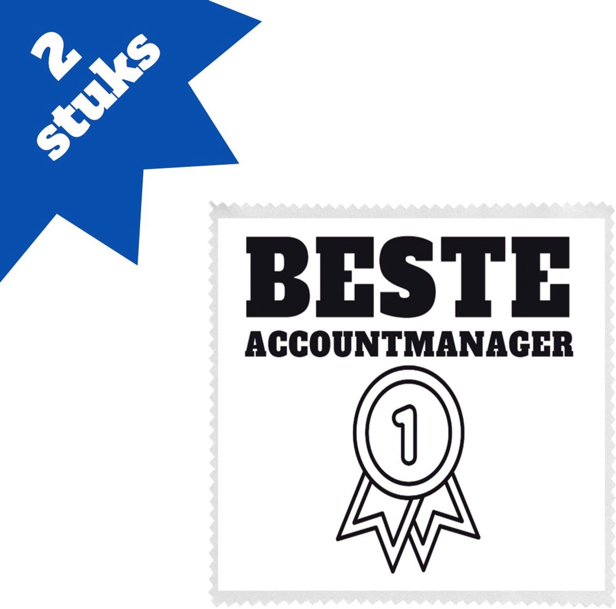 Akyol - beste accountmanager brillendoekjes - Beste accountmanager - collega - welkom - afscheid - 17,8 bij 17,8 cm - 2 stuks