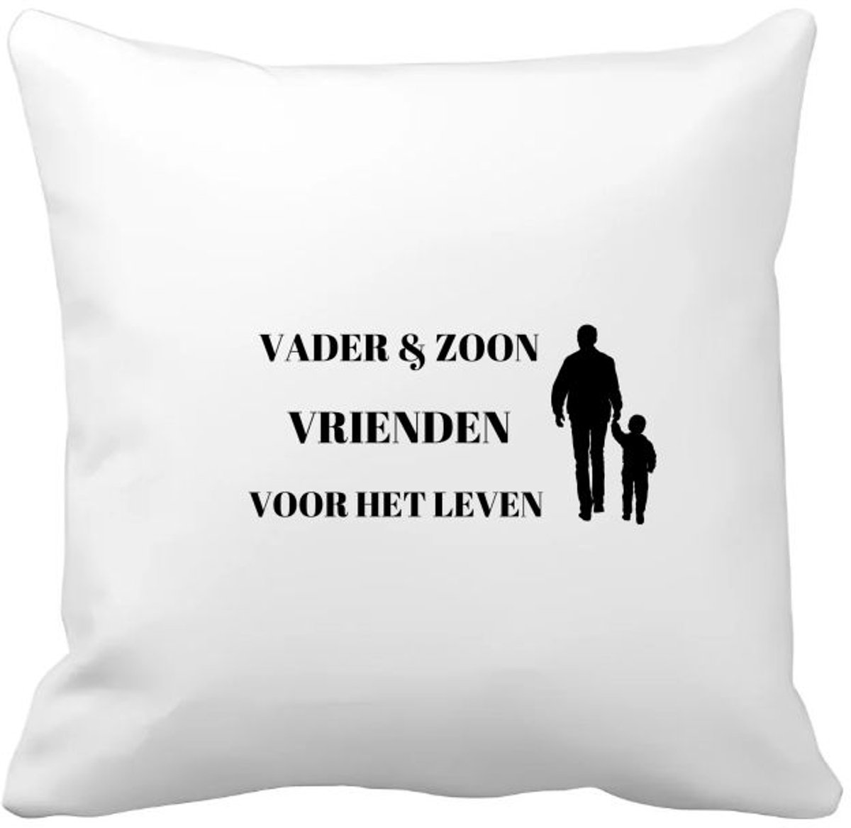 Akyol vader en zoon vrienden voor het leven Kussen hoes - Vriend - vader/zoon - vader cadeautjes - vaderdag - verjaardag - geschenk - kado - vader artikelen - zoon artikelen - zoon verjaardag - 40 bij 40 cm Multicolor