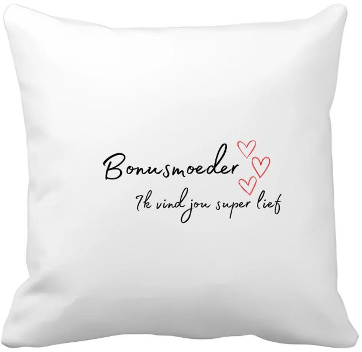 Akyol bonusmoeder ik vind jou super lief Kussen hoes - Mama - de liefste bonusmoeder - moeder cadeautjes - moederdag - verjaardag - geschenk - kado - 40 bij 40 cm Multicolor