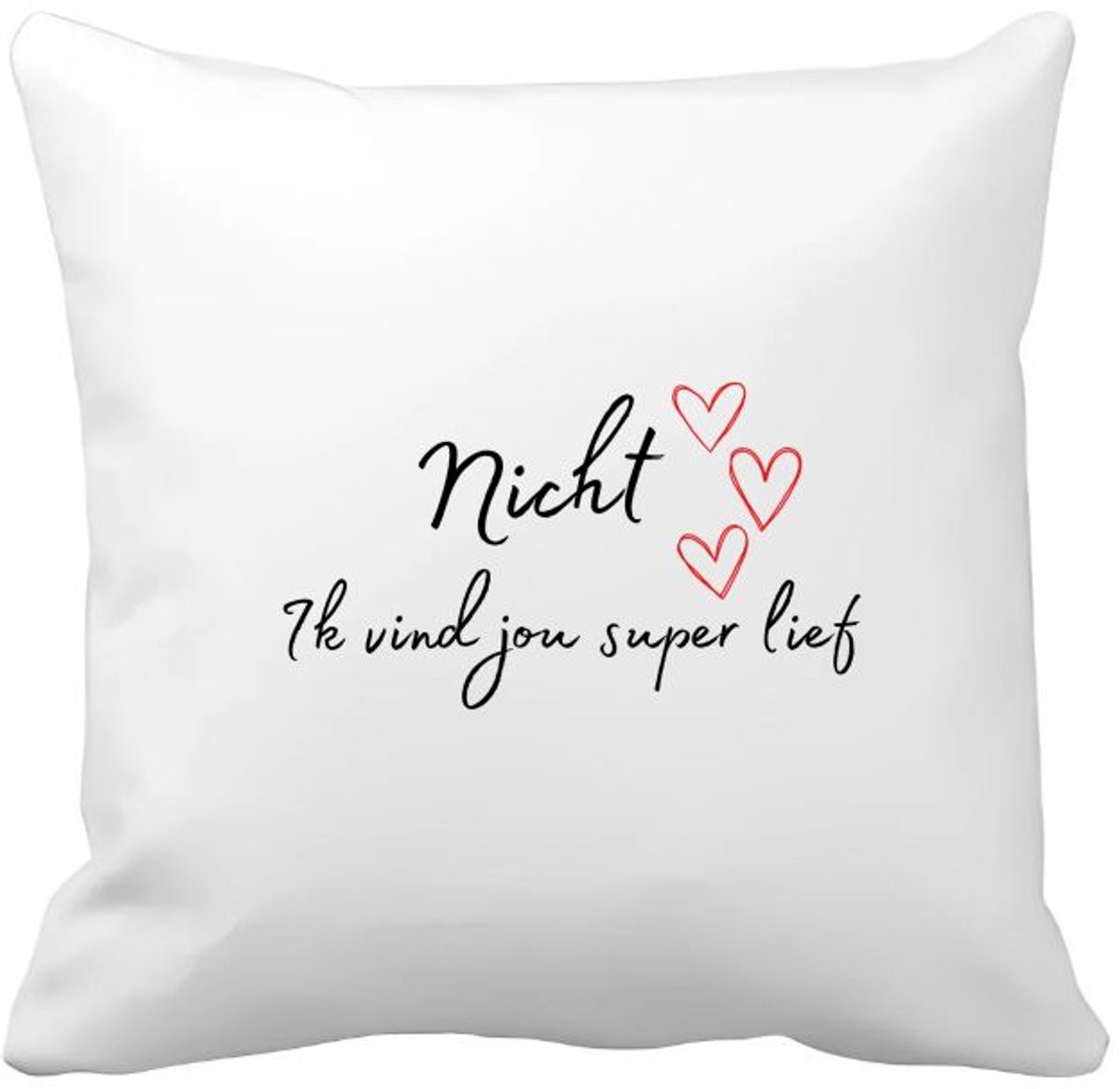 Akyol nicht ik vind jou super lief Kussen hoes - Nicht - de liefste nicht - verjaardag - cadeautje voor nicht - nicht artikelen - kado - geschenk - 40 bij 40 cm Multicolor