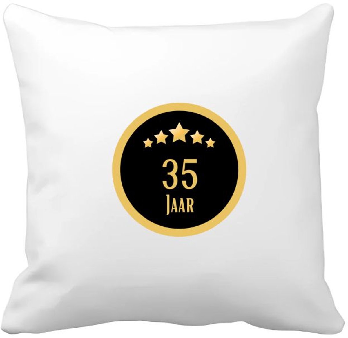 Akyol 35 jaar Kussen hoes - Hoera 35 jaar - iemand die 35 jaar is geworden of 35 jaar lang een relatie hebben of getrouwd zijn - verjaardagscadeau - verjaardag - cadeau - kado - geschenk - gift - relatie - trouwdag - jubileum - 40 bij 40 cm Multicolor
