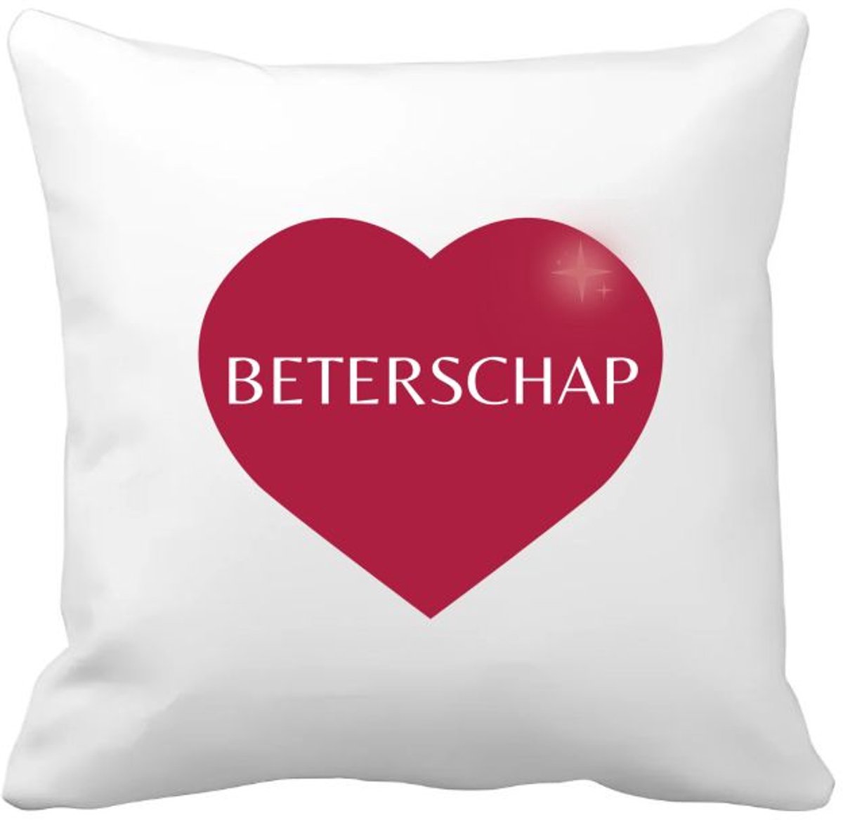Akyol beterschap hartje Kussen hoes - Beterschap - iemand die ziek is of iets gebroken heeft - ziek - koorts - snel beter worden - cadeau - beterschap cadeau - kado - gift - geschenk - 40 bij 40 cm Multicolor
