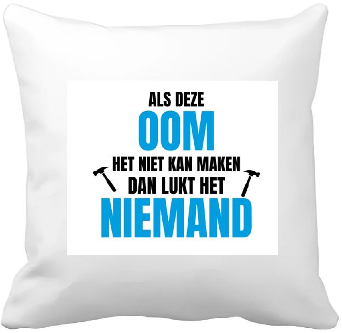 Akyol als oom het niet kan Kussen hoes - Oom - een oom - verjaardagscadeau - cadeau voor oom - cadeau - kado - 40 bij 40 cm Multicolor