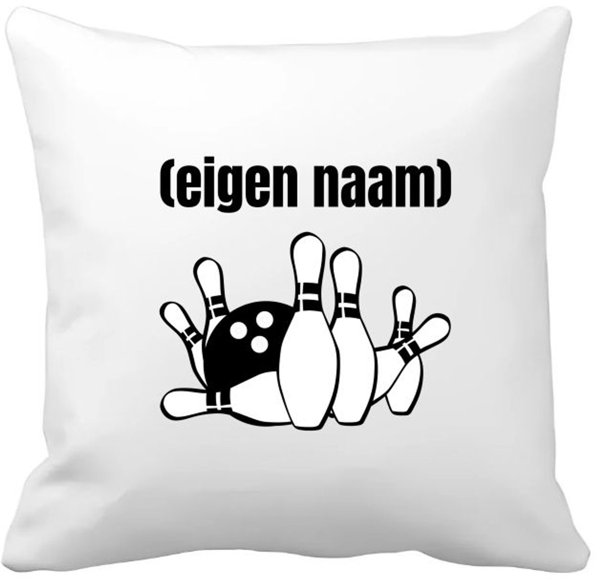 Akyol bowlen kegels met eigen naam Kussen hoes - Bowlen - ieman die graag bowlt - sport - kegel - bal - verjaardag cadeau - kado - 40 bij 40 cm Multicolor