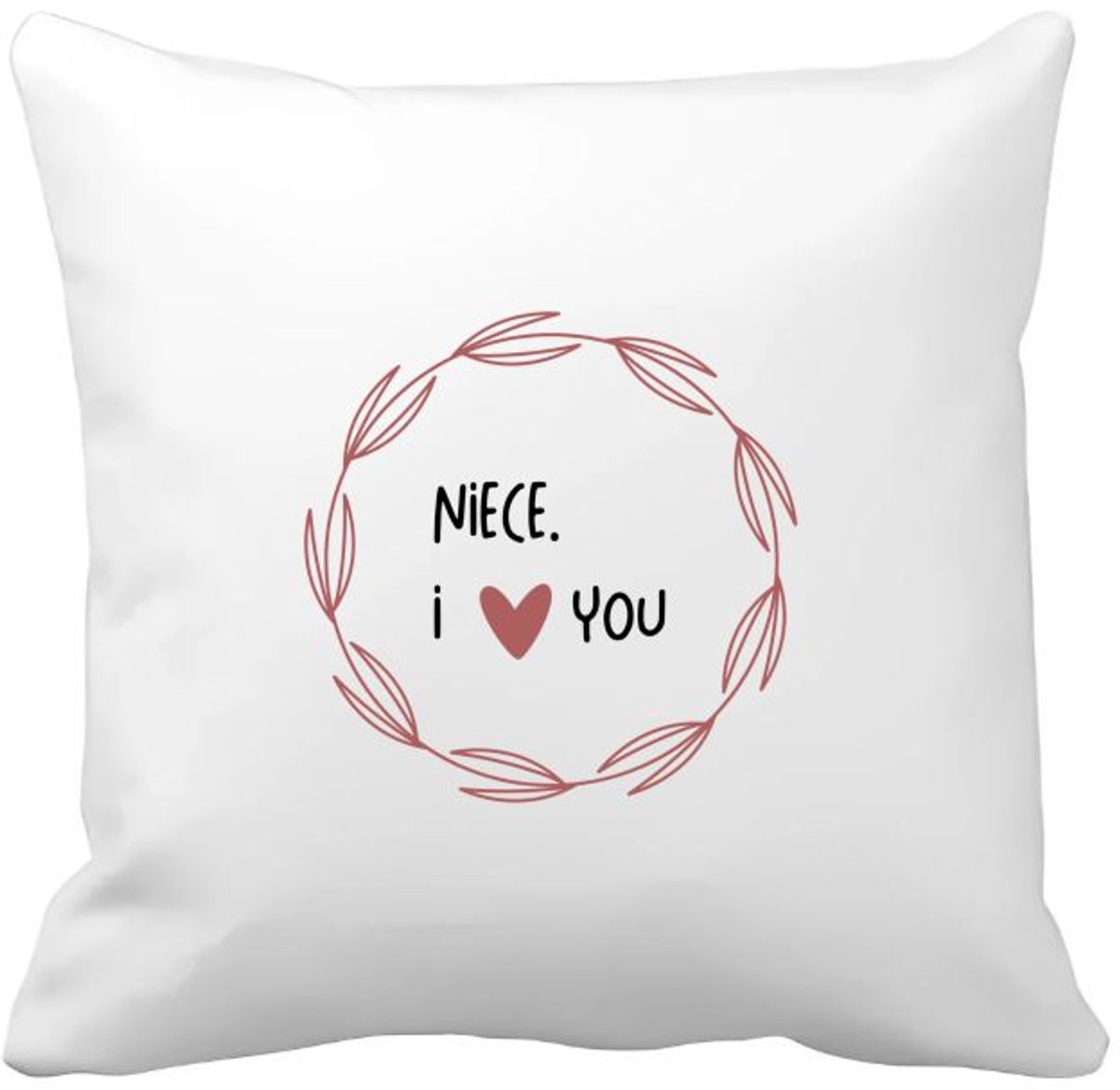 Akyol niece i love you Kussen hoes - Nicht - de liefste nicht - verjaardagscadeau - verjaardag - cadeau - cadeautje voor nicht - nicht artikelen - kado - geschenk - gift - 40 bij 40 cm Multicolor