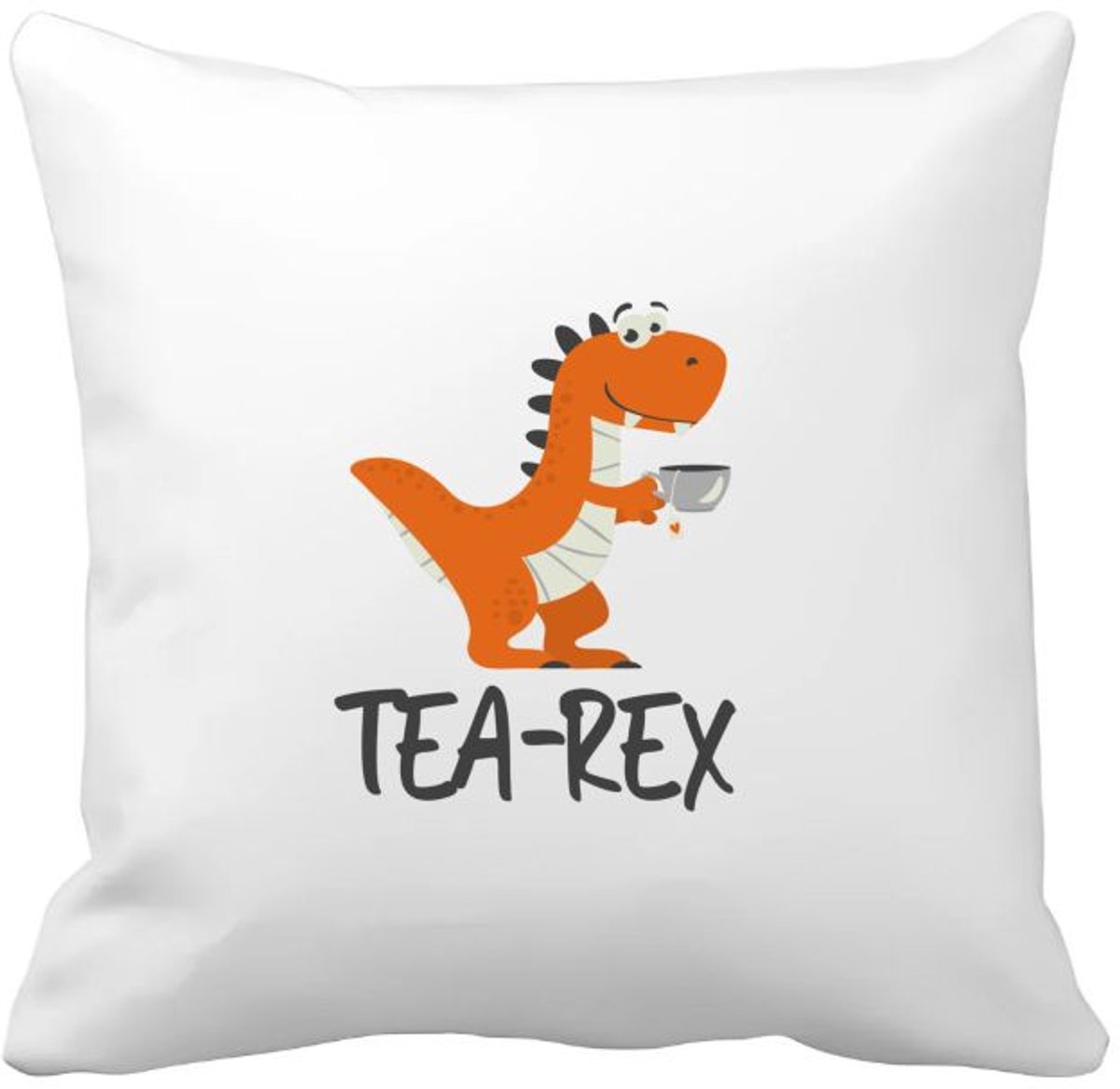 Akyol thee Kussen hoes - Thee - thee liefhebber - cadeau voor iemand die van thee houdt - cadeau thee - tearex - met opdruk - verjaardag - grappig cadeautje verjaardag - 40 bij 40 cm Multicolor