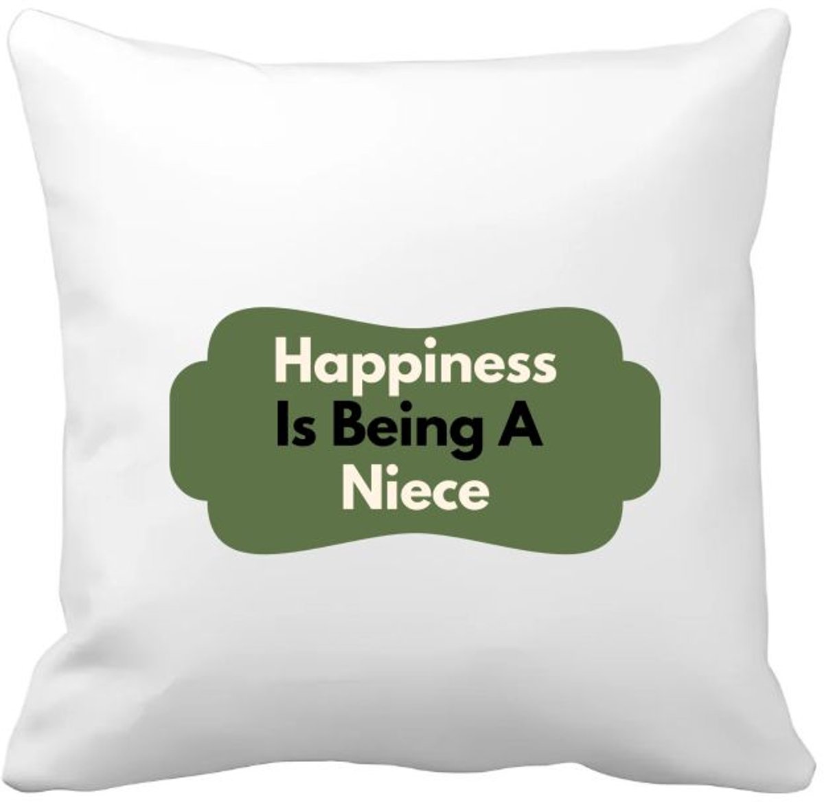 Akyol happiness is being a niece Kussen hoes - Nicht - de liefste nicht - verjaardag - cadeautje voor nicht - nicht artikelen - kado - geschenk - 40 bij 40 cm Multicolor