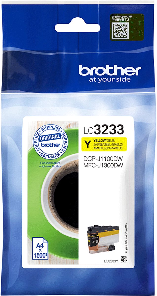Brother LC-3233Y inktcartridge 1 stuk(s) Origineel Normaal rendement Geel