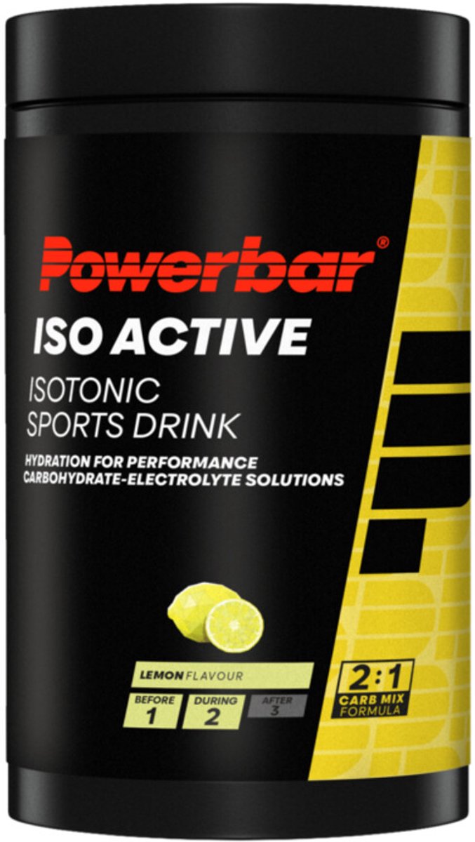 Goedkoopste Powerbar sportdrank | Iso Active | Lemon | 600 gram - 9 liter