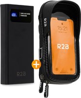 R2B Telefoonhouder Fiets Waterdicht + Powerbank 10.000 mAh - 2 tot 4 keer opladen - Powerbanks - Gsm Houder Fiets - Fietshouder - Power Bank - Fiets Telefoonhouder - Phone Holder Bike