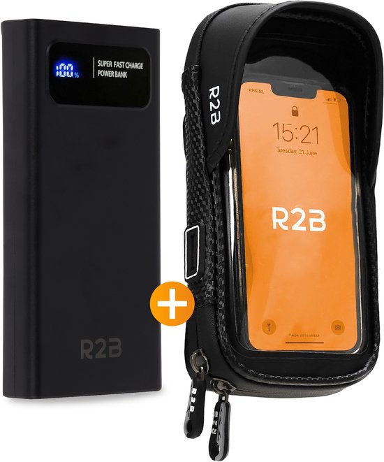 R2B Telefoonhouder Fiets + Powerbank