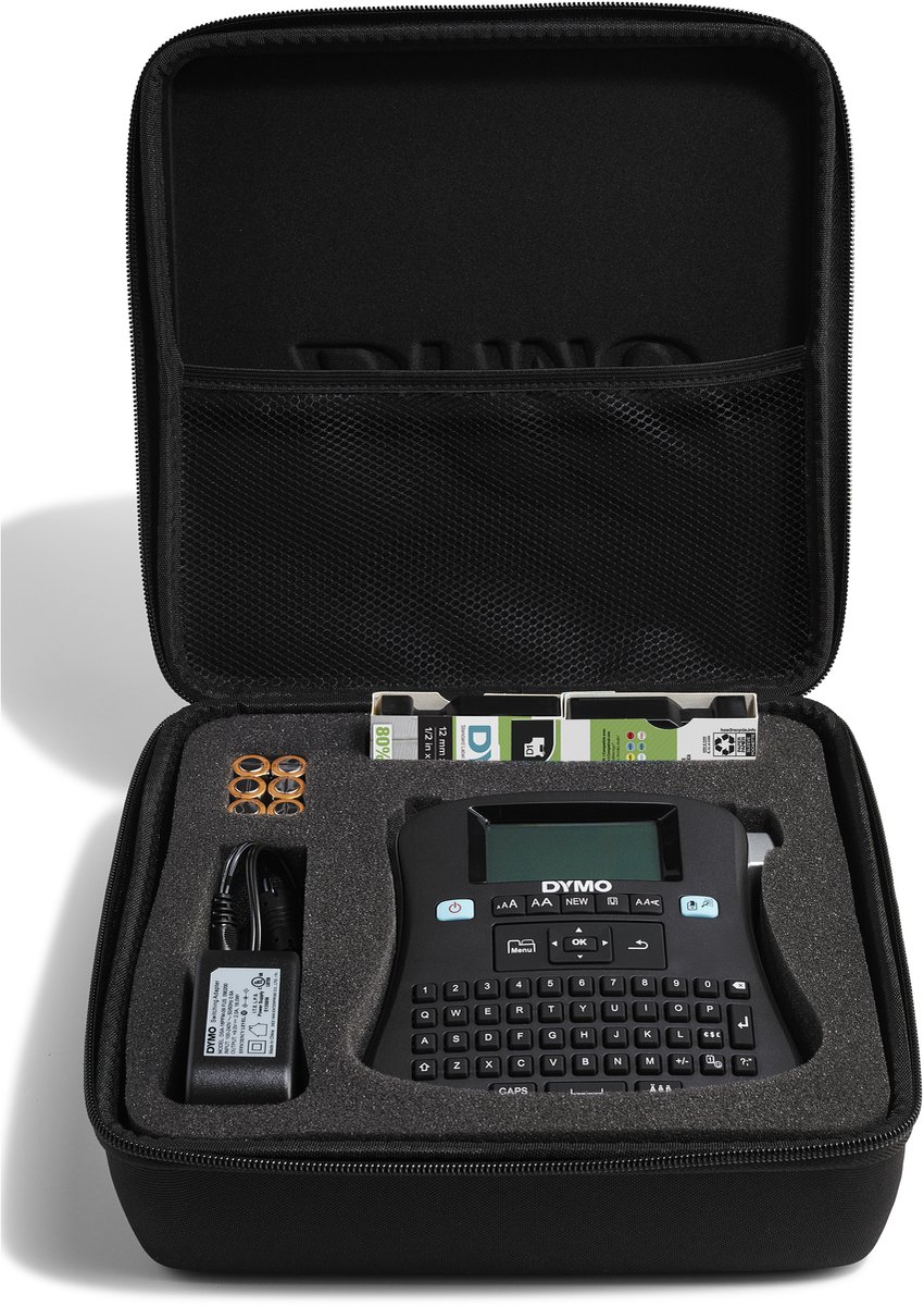 Draagbare DYMO LabelManager 210D-labelmakerkit | QWERTZ-toetsenbord | met zwart-witte D1-labels van 12 mm en een draagkoffer thumbnail 7