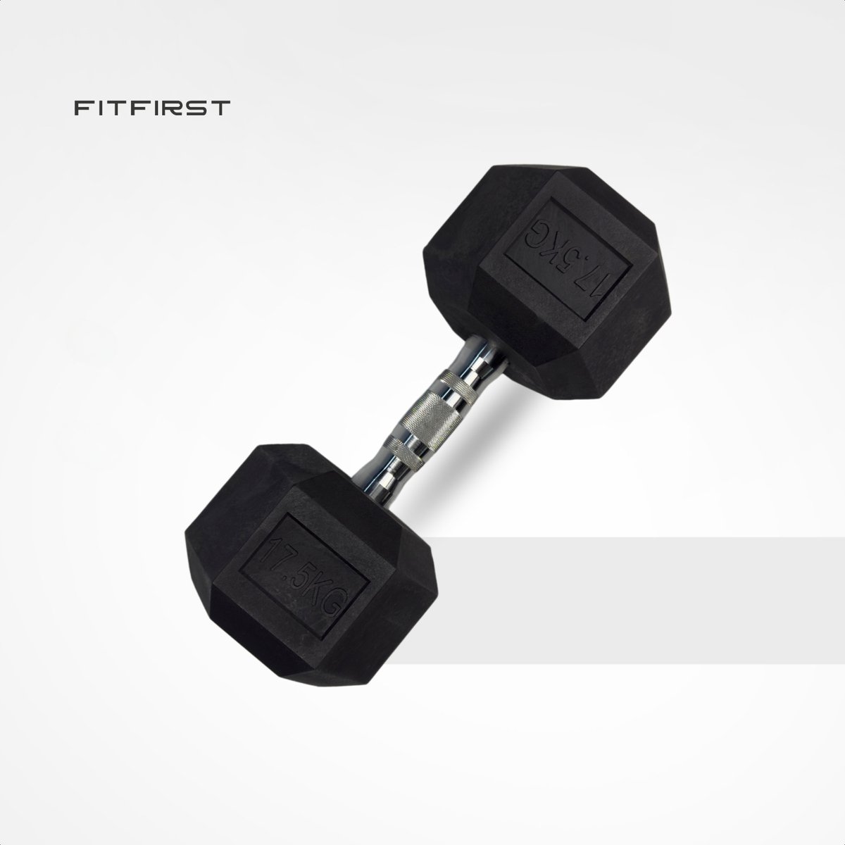FitFirst® Hex Dumbbell 17,5KG | Stabiel en Stevig | Betrouwbaar | Voor Krachttraining | Fitness | Thuis Fitness | Sportschool Dumbells – foto 2