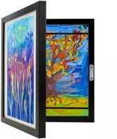 Cadre d'art pour enfants Malatec Kruzzel Art - Cadre interchangeable pour 150 dessins A4 - Zwart