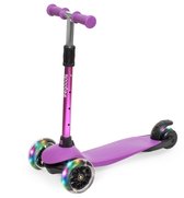 Bol.com LifeGoods HappyStep - Kinderstep - Step 2-5 Jaar - 3 Lichtgevende LED Wielen - Hoogte Verstelbaar - Jongens/Meisjes - Paars aanbieding