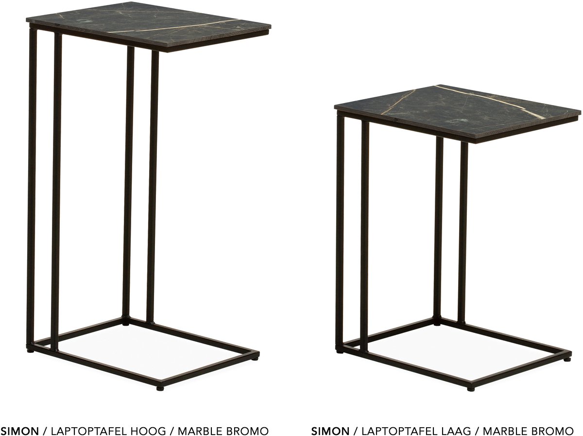 Maxfurn Laptoptafel | hoogte 77cm | Zeer krasvast | Kleur: Mable bromo Marble bromo